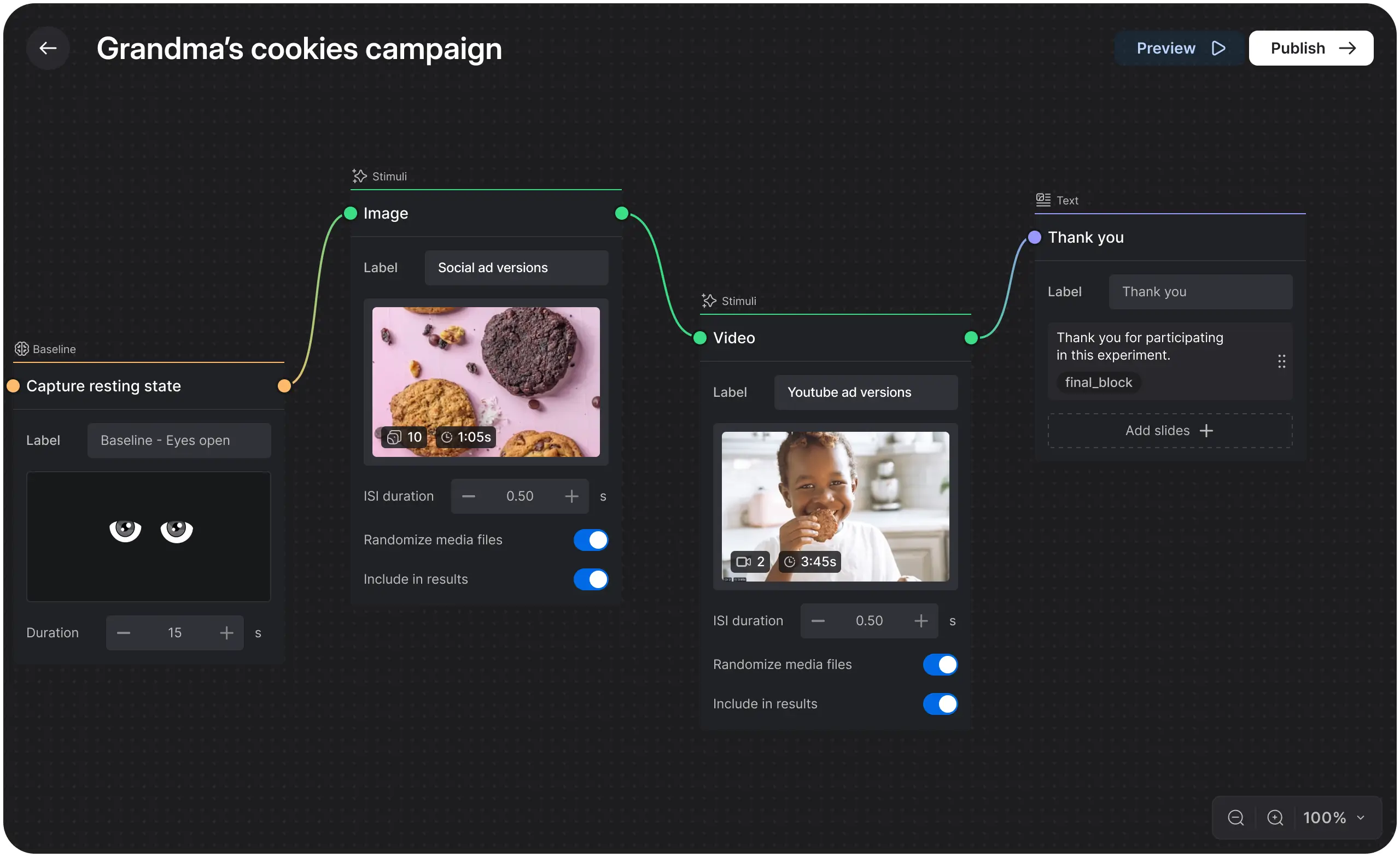 Emotiv Studio Experiment Builder